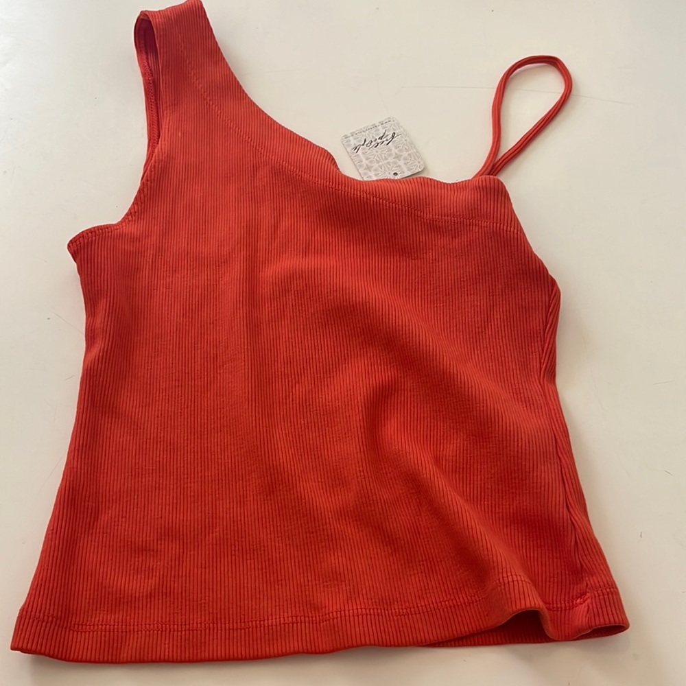 Free People Nwt cute one shoulder with a spaghetti strap tank